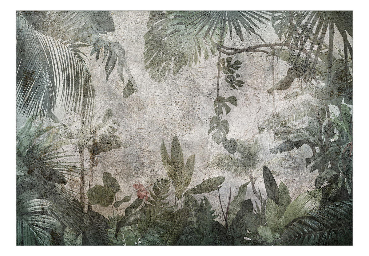 SELBSTKLEBENDE FOTOTAPETE 294/210 cm - Grau/Grün, Kunststoff/Textil (294/1cm) - KUNSTLOFT