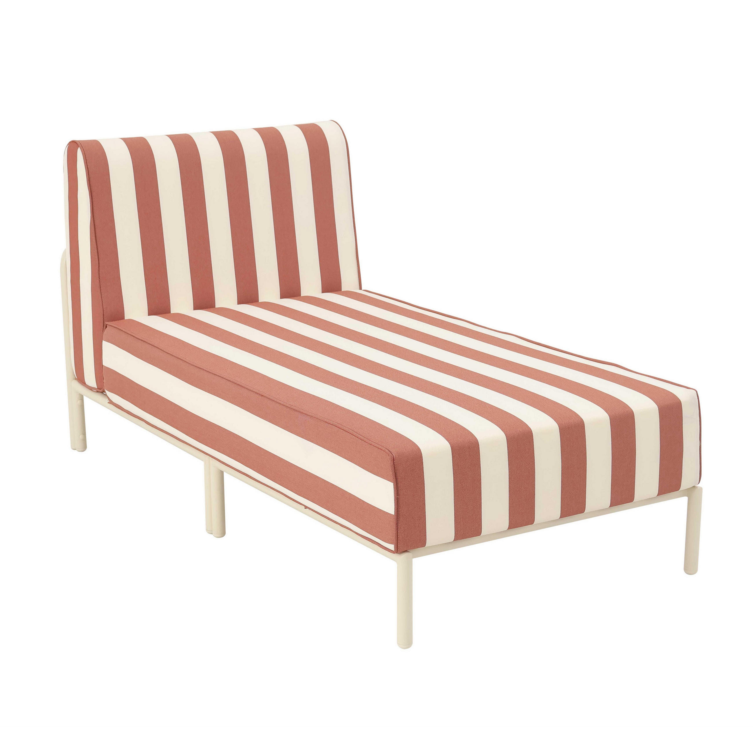 CHAISELONGUE, Terrakotta - Orange, Textil (72/78/153cm) - Oviala