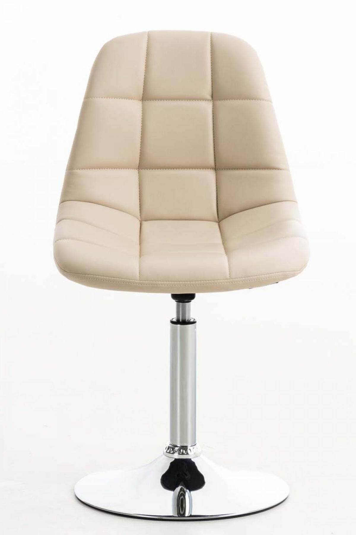 DREHSTUHL Lederlook creme - Creme, Textil/Metall (48/84/52cm) - CLP