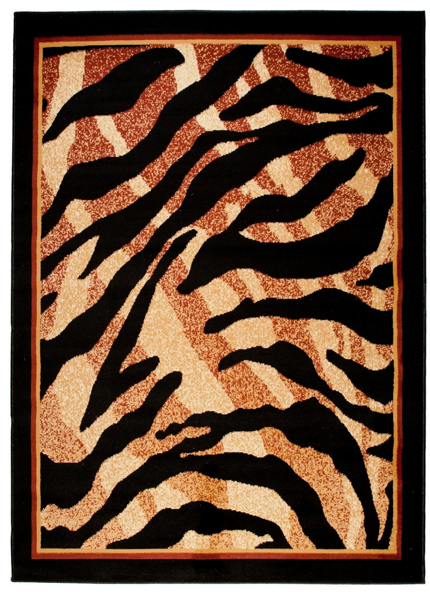 TEPPICH ATLAS Braun Schwarz 60/100 cm - Schwarz/Braun, Textil (60/100cm) - Tapiso