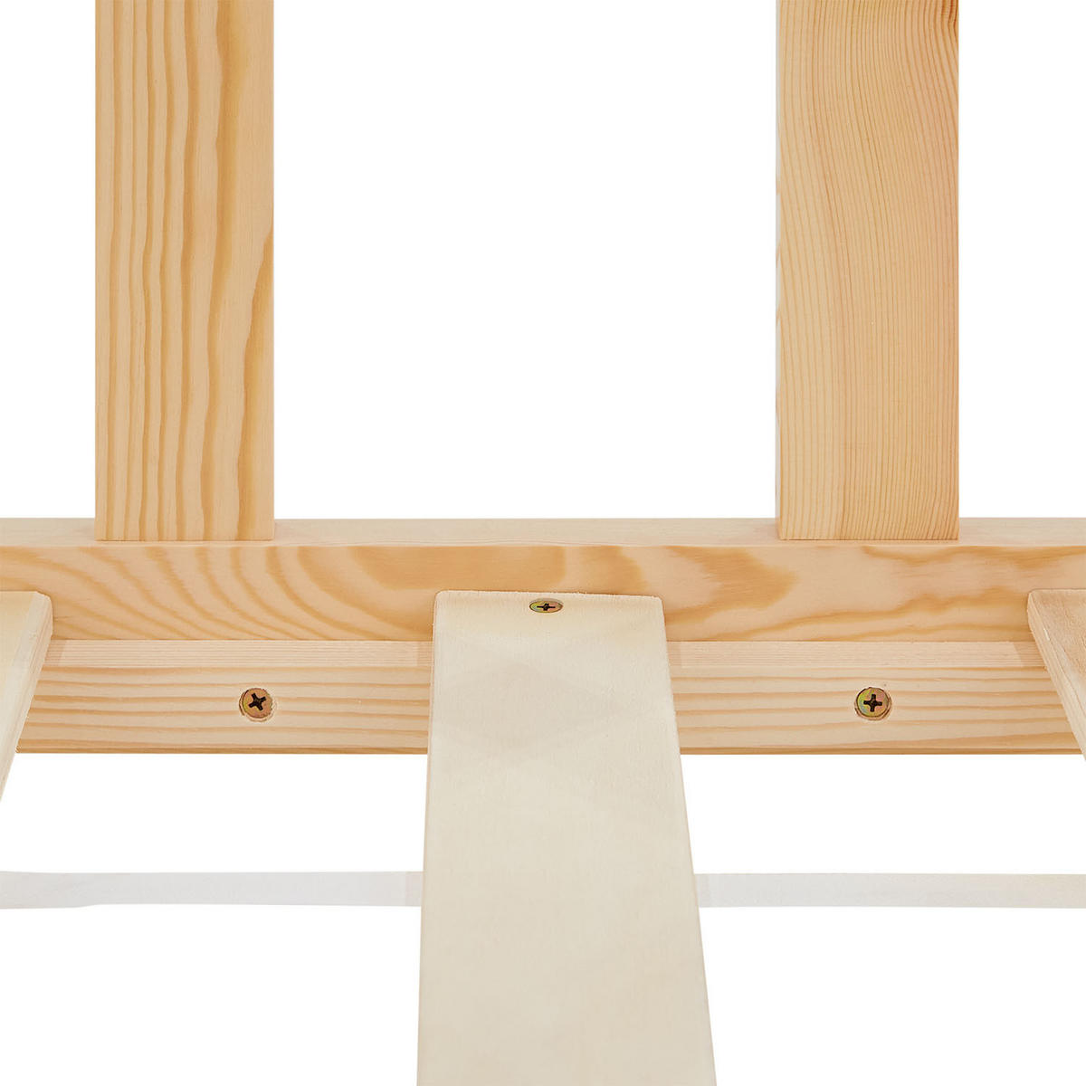 BODENBETT Natur 90x200 cm mit Lattenrost - Naturfarben, Holz (90/200cm) - Homestyle4u