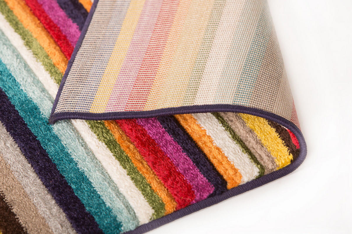 TEPPICH Streifen-Bunt, pflegeleicht MEON JAY, Multi 120x170 cm - Multicolor, Textil (120/170cm) - KADIMA DESIGN
