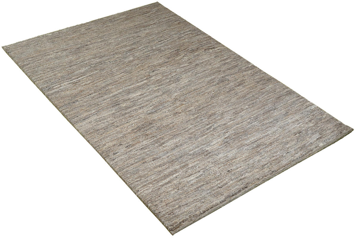 TEPPICH Gabbeh Grau 195/159 cm Schurwolle - Grau, Textil (159/195cm) - Looma