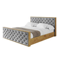 POLSTERBETT mit Bettkasten, Fußteil und Lattenrost, Boxbett ohne Matratze - ENZO3-Z 180x200 Grau - Grau, Holzwerkstoff/Textil (180/200cm) - ALTDECOR