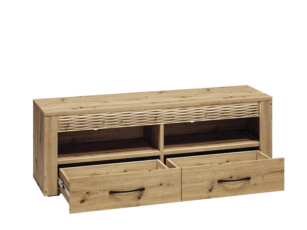 LOWBOARD Artis Artisan Eiche, 150 / 40 / 52cm - Braun, Holz/Holzwerkstoff (150/52/40cm) - Feldmann-Wohnen