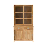 GESCHIRRSCHRANK Heidi Natur aus Teak - Naturfarben, Holz (122/233/50cm) - Tikamoon