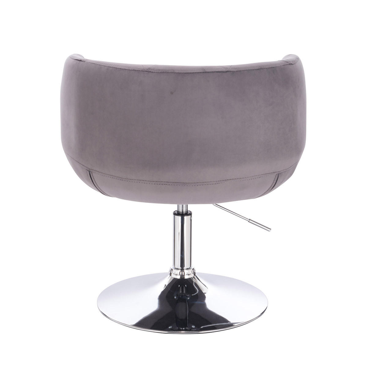 COCKTAILSESSEL PANAMA Samt Grau - Silberfarben/Violett, Textil (55/78/61cm) - SVITA