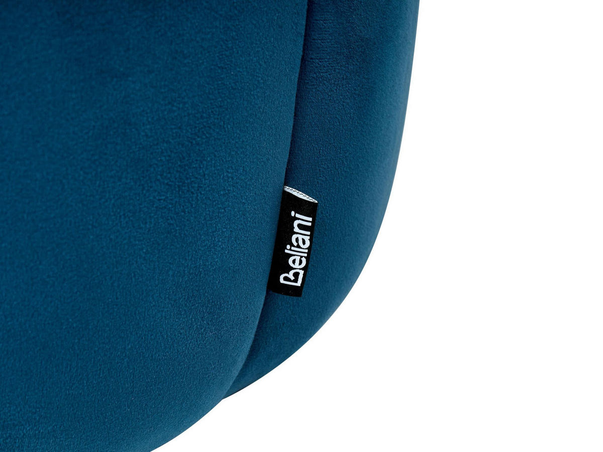 POUF Samtstoff Blau Selby - Blau, Textil (40/46/40cm) - Beliani