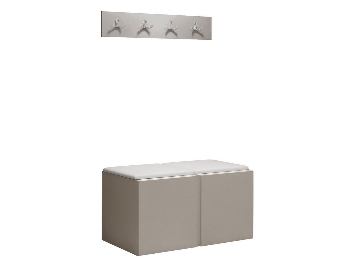 GARDEROBEN-SET Orion VI - Kaschmir/Weiß, Holzwerkstoff/Kunststoff (84/42/46cm) - MIRJAN24