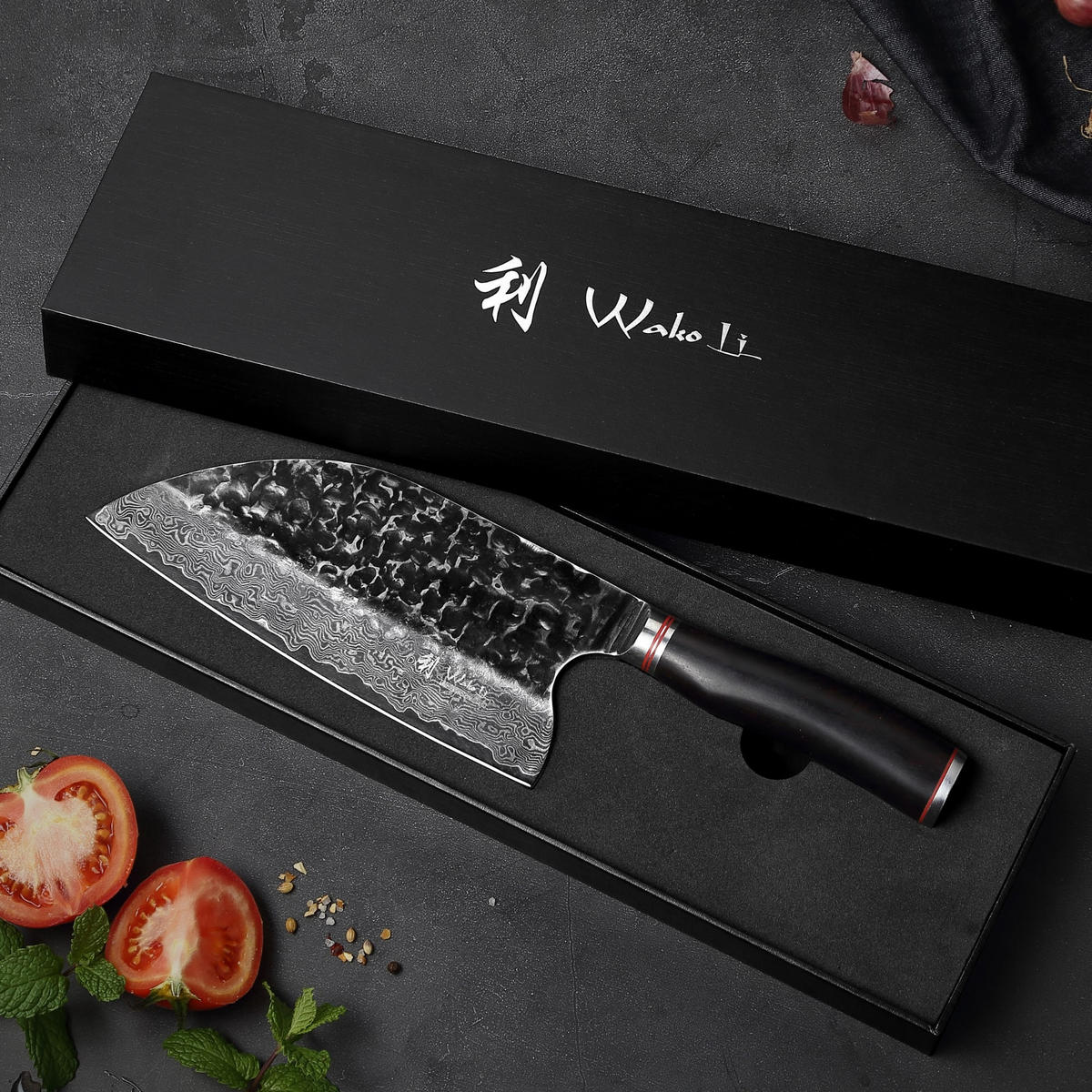 KOCHMESSER 20 cm - Schwarz, Holz/Metall (34cm) - Wakoli