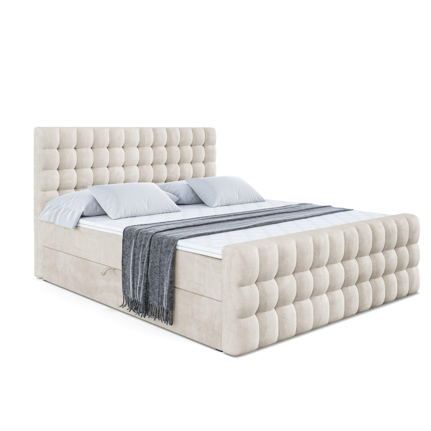 Altdecor Boxbett Ecru 160x200 cm