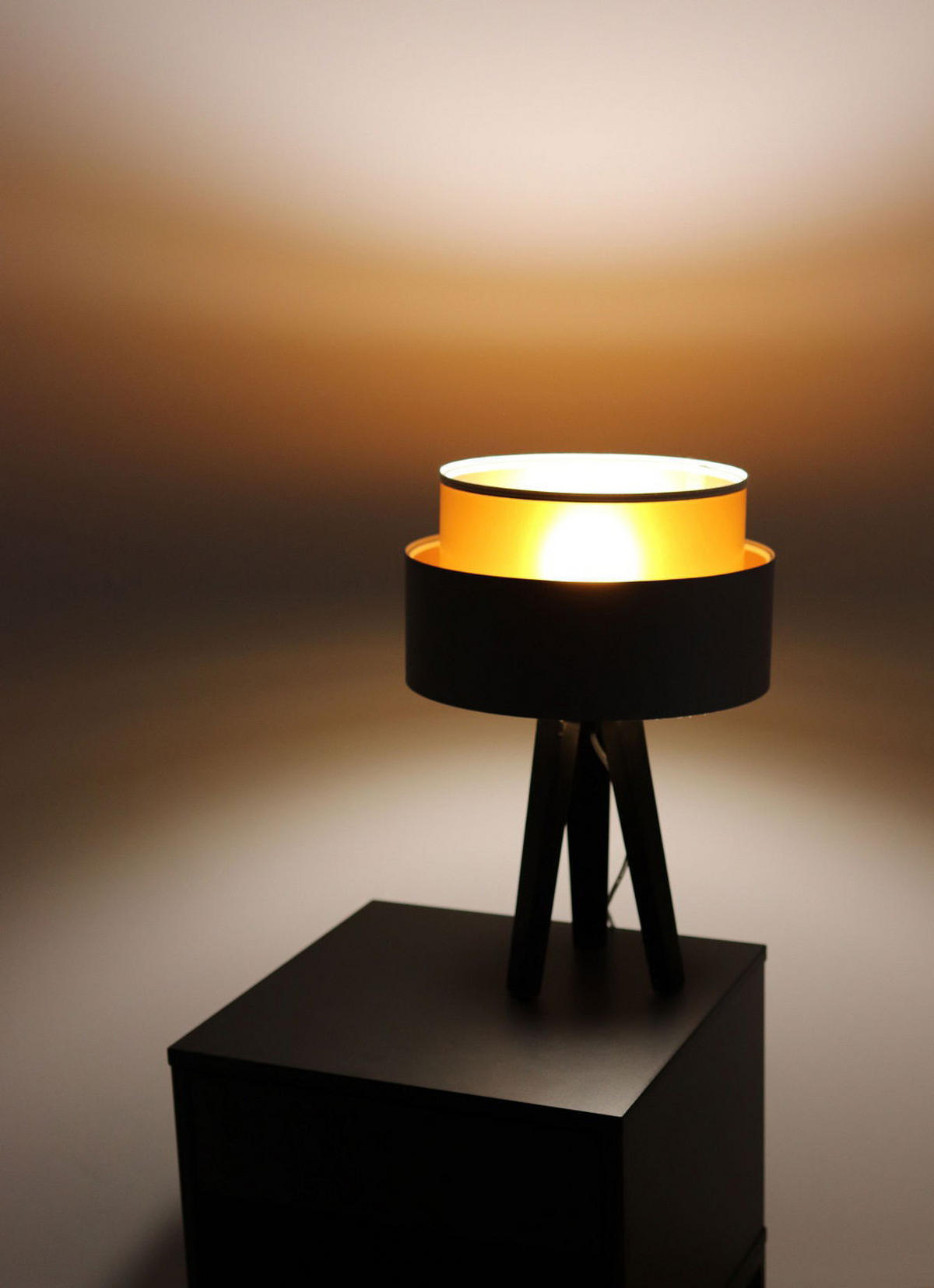 TISCHLAMPE Schwarz 30/45 cm - Braun, Kunststoff (30/0.7/45cm) - ONZENO