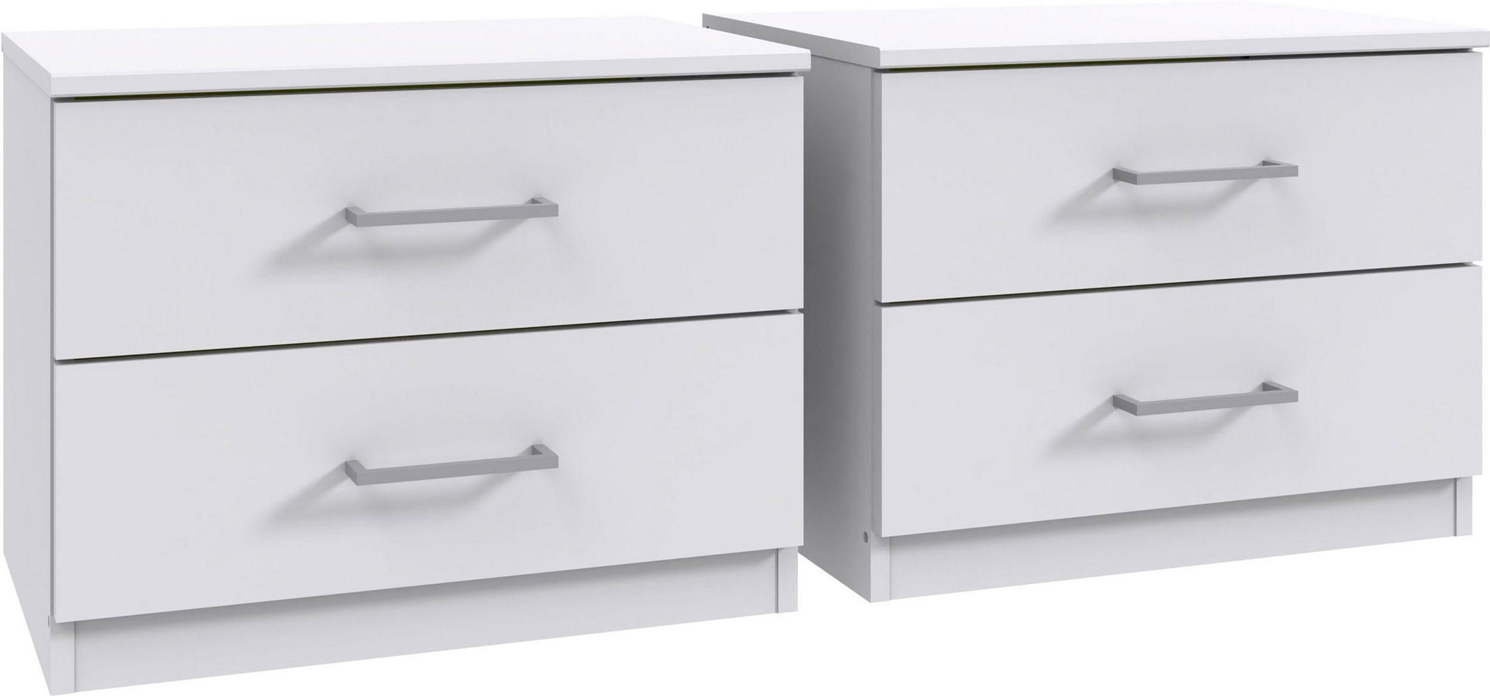 NACHTTISCHE Kreta weiß 52 / 38 / 40cm (2er-Set) - Weiß, Holz/Holzwerkstoff (52/40/38cm) - Wimex