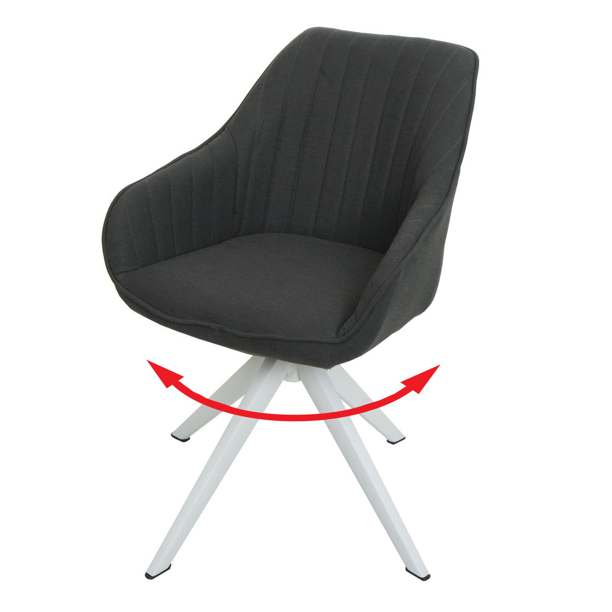 ESSZIMMERSTUHL Anthrazit - Anthrazit, Textil (55/84/60cm) - MCW