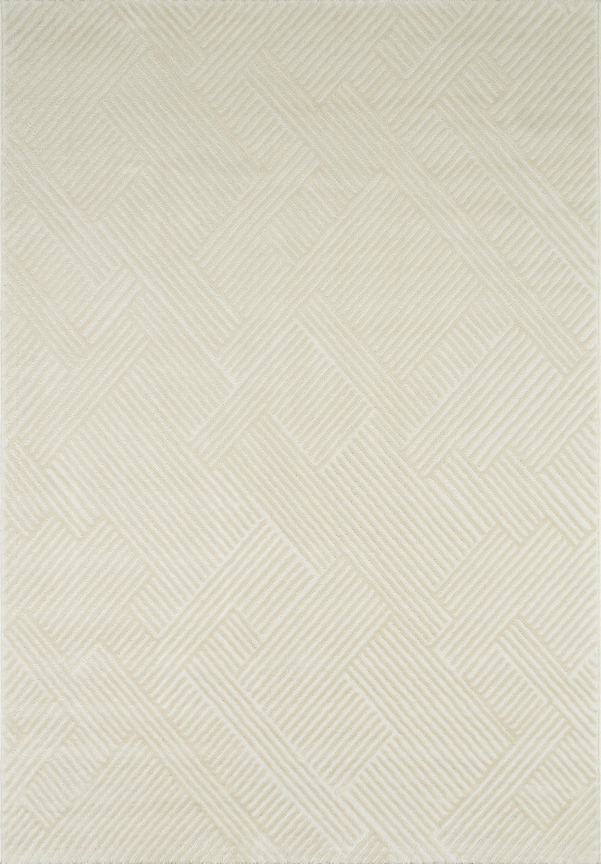 TEPPICH mit grafischem Muster in Creme Bianca 160x230 cm - Creme, Textil (160/230cm) - Nazar Rugs