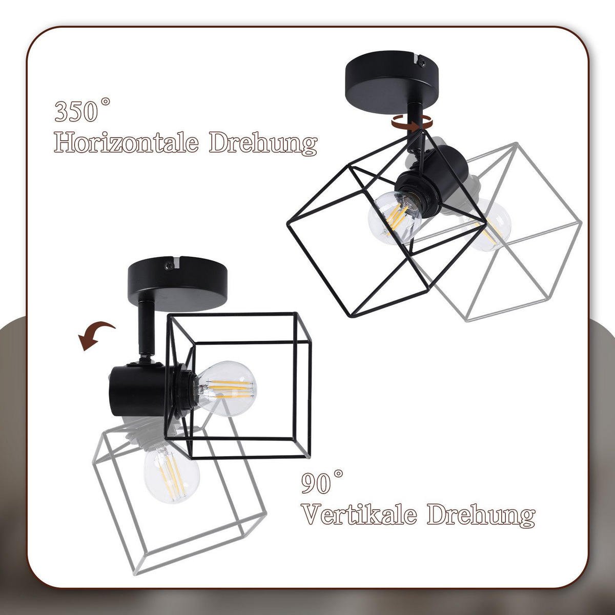 STRAHLER Fürth 1-flammig 10/10/15 cm - Schwarz, Metall (10/10/15cm) - Nettlife