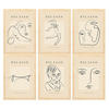 POSTER Set Mit 6 Illustrationen Von Pablo Picasso Starren A3 Rahmen Aus Hellem Holz - Beige, Papier (29/3cm) - Nacnic
