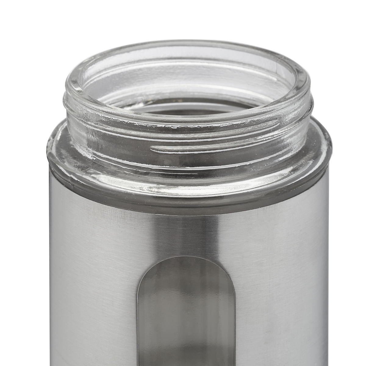 6XGEWÜRZSTREUER - Silberfarben, Glas/Metall (7/11/7cm) - Relaxdays