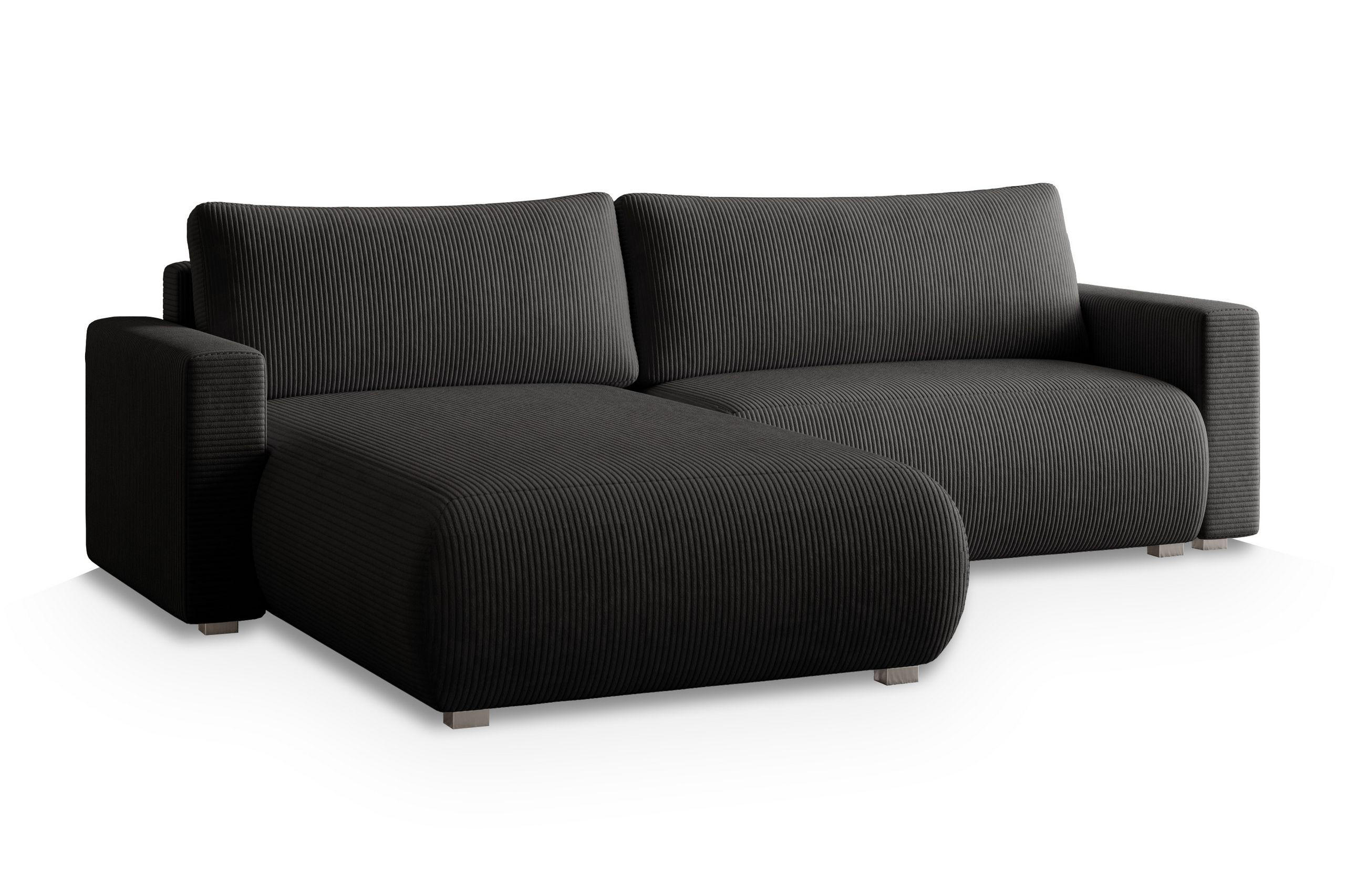 Masseno Ecksofa Schwarz 265x183 cm