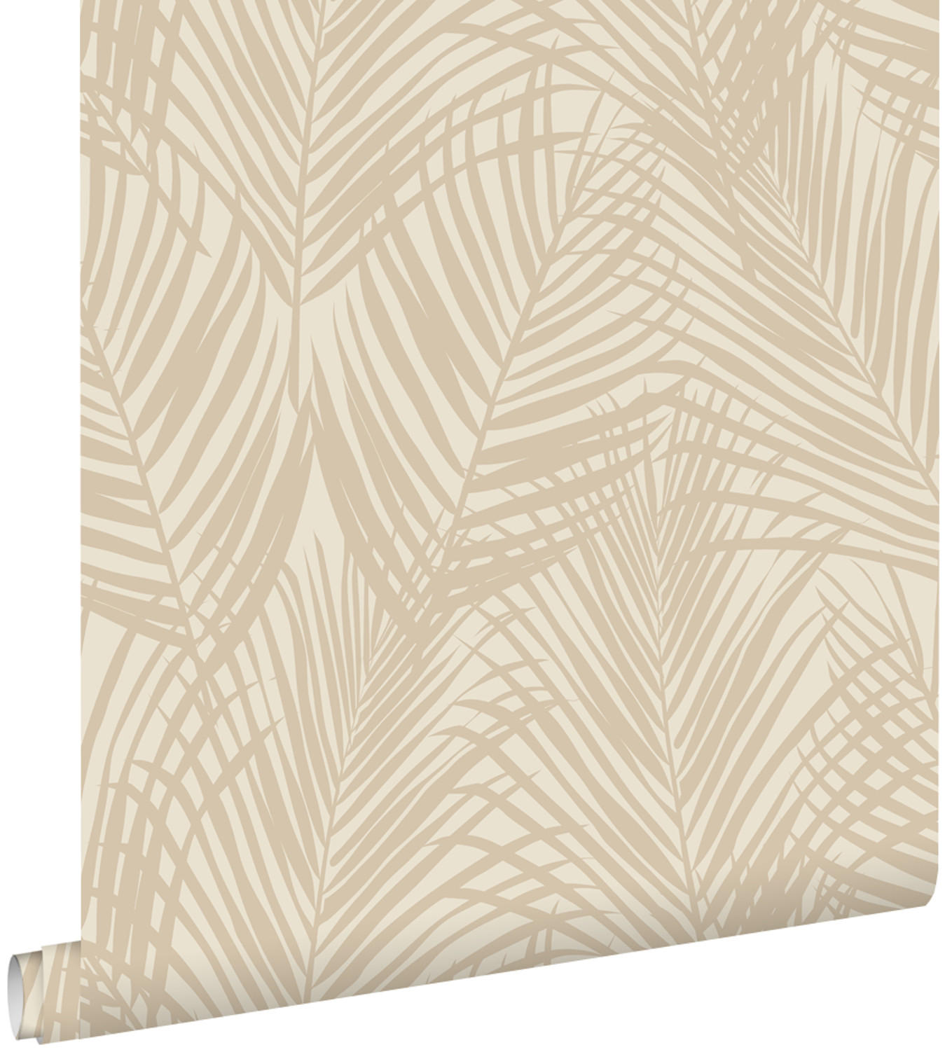 TAPETE Palmblätter 53 cm x 10.05 m - Beige, Papier (53/1000cm) - ESTAhome