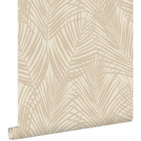 TAPETE Palmblätter 53 cm x 10.05 m - Beige, Papier (53/1000cm) - ESTAhome