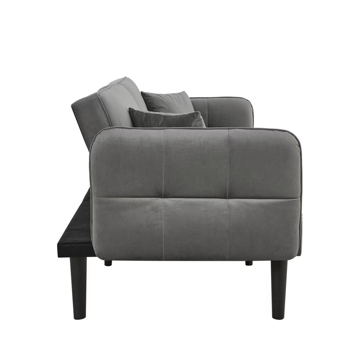 SOFA 2-Sitzer 176/78/76 cm Antikgrau - Grau, Textil (78/76/176cm)