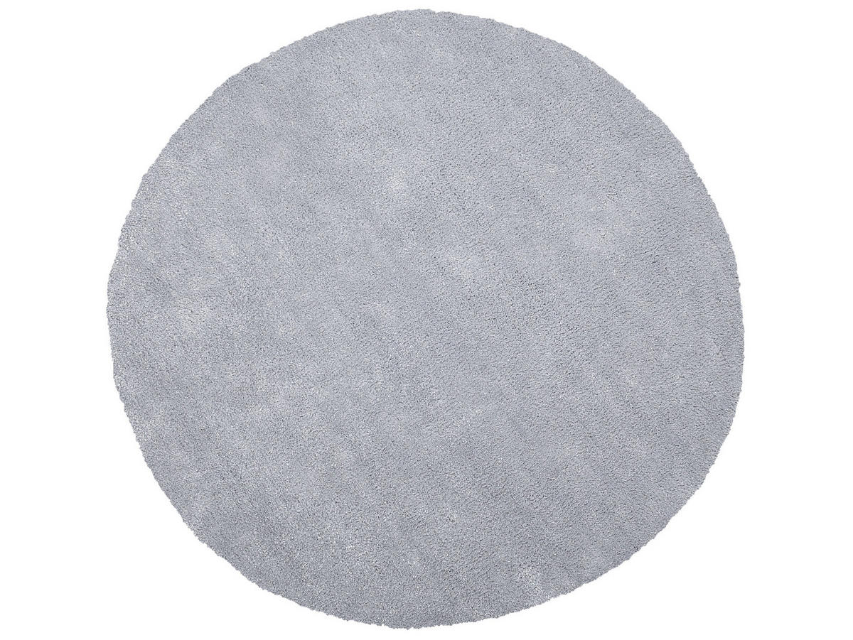 SHAGGY-TEPPICH Demre 140/140 cm - Grau, Kunststoff (140/140cm) - Beliani