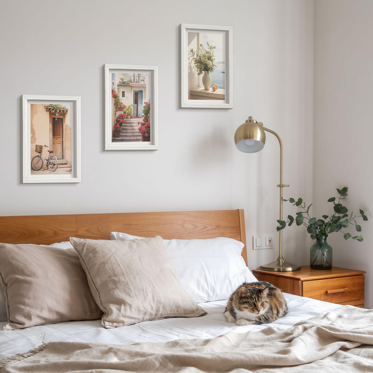 WANDBILDER 3er-Set - 20x30 cm Weißer Rahmen - Charmante Küstenstraßen - Weiß, Kunststoff (20/30cm) - ArtPrintCave