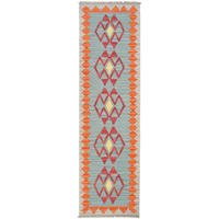 HANDWEBTEPPICH Kelim Gashgai Blau 197/57 cm Schurwolle - Blau, Textil (57/197cm) - Looma