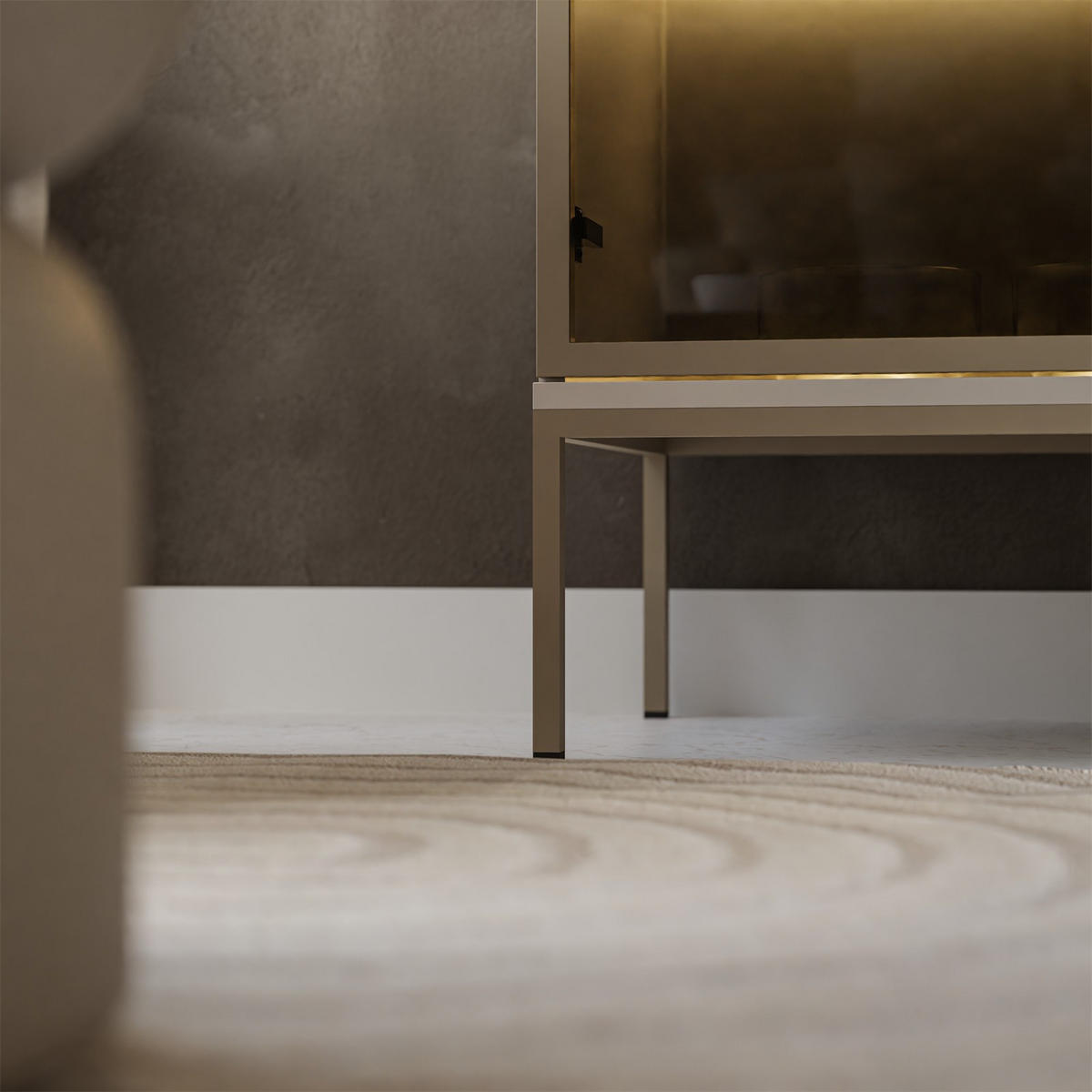 VITRINE ECLIPSE WTSZ104 mit Beleuchtung,KASCHMIR - Kaschmir, Holzwerkstoff (104/166/39cm) - Lookway