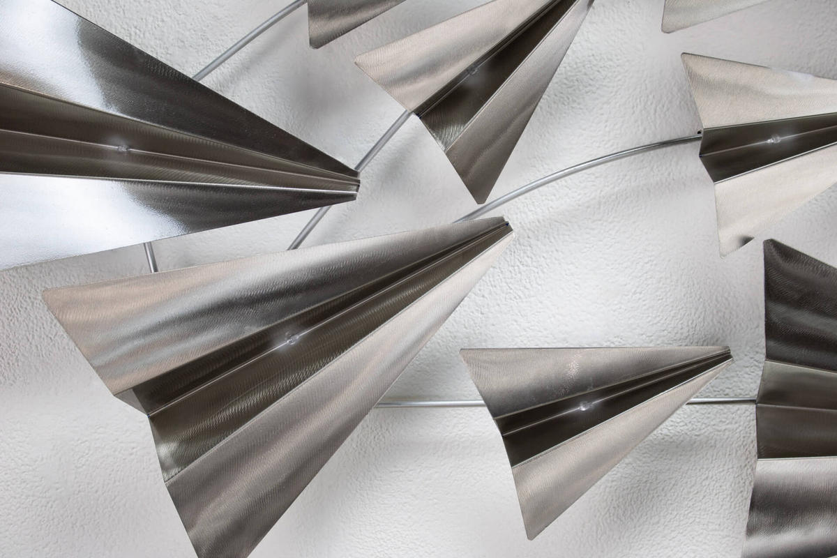 WANDDEKO Silber 126/54 cm - Silberfarben, Metall (3.75/54/5cm) - KUNSTLOFT