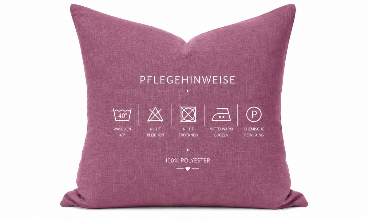 KISSENBEZUG Leinenoptik 50/50 cm Flieder - Flieder, Textil (50/50cm) - TiborTex