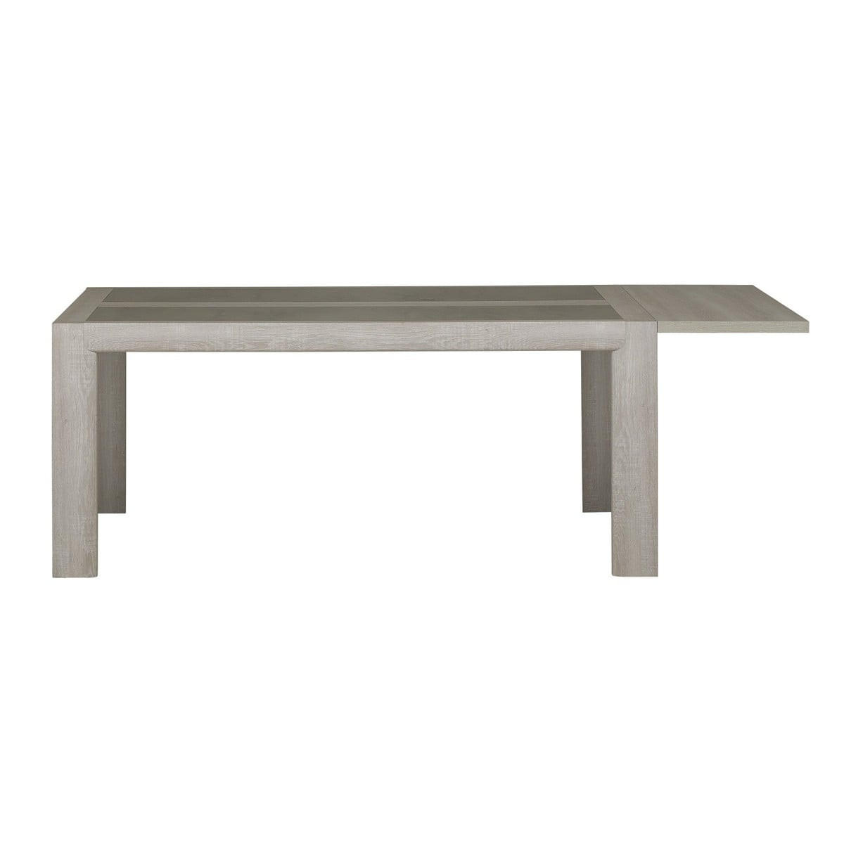 RECHTECKIGER Esstisch für 10 Personen mit Verlängerung - Französische Herstellung - 90/180/77 cm - Eichefarben, Holzwerkstoff (90/180/77cm) - Calicosy