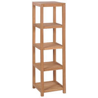 BADREGAL Mit 4 Böden Massivholz Teak 42/42/165 Cm - Braun, Holz (42/165/42cm) - vidaXL