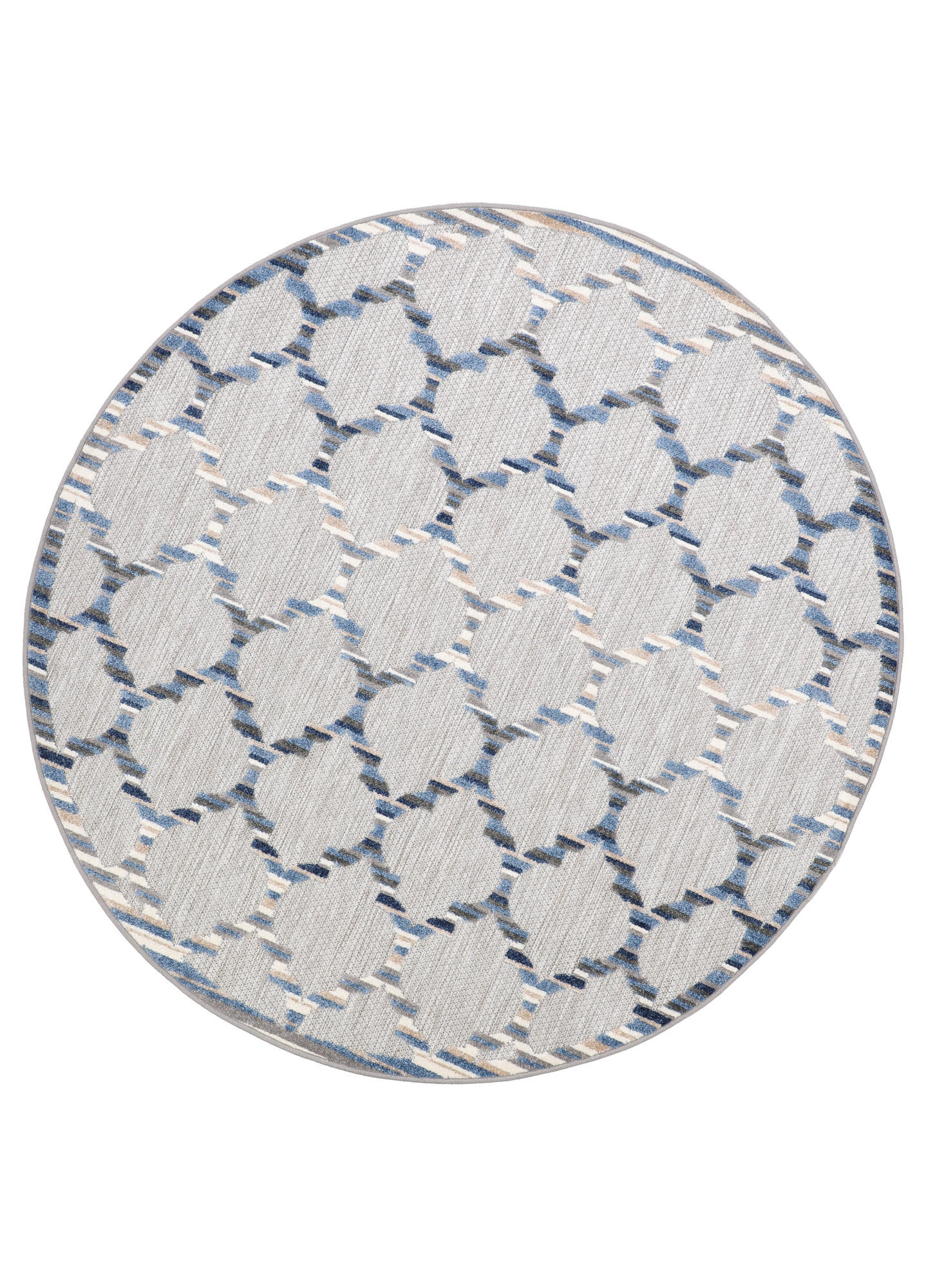 TEPPICH PATIO rund Blaugrau 200/200 cm - Blaugrau, Textil (200/200cm) - Tapiso