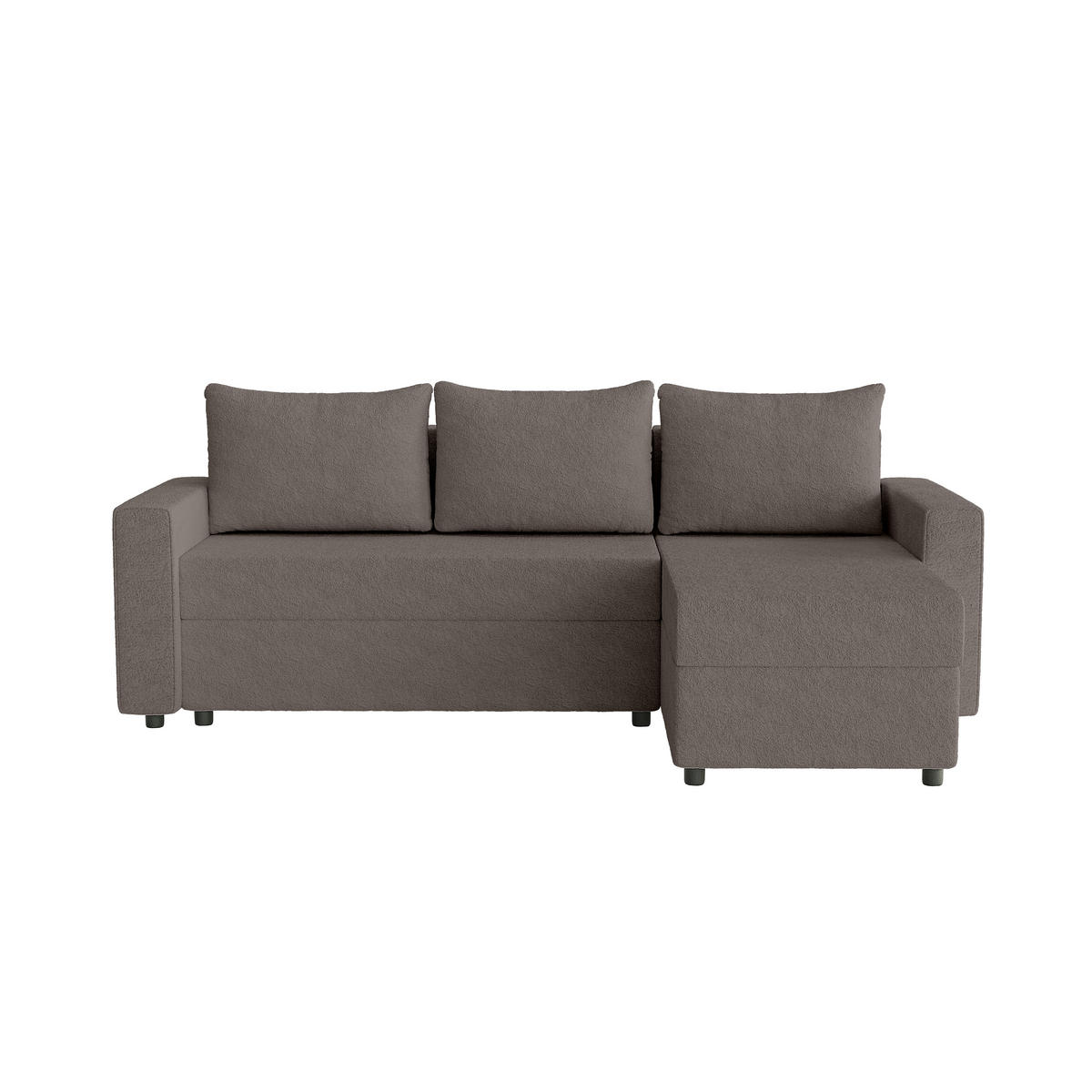 ECKSOFA Goka L mit Schlaffunktion, Braun - Braun, Textil (230/146cm) - Fedve