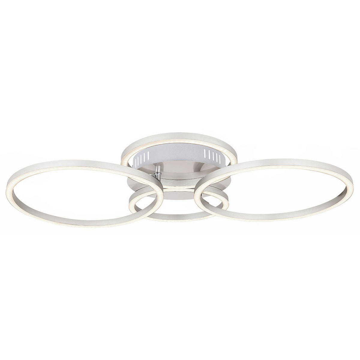 LED DECKENLEUCHTE Metall Silber - Silberfarben, Metall (65.5/40.6/7.5cm) - Globo Lighting