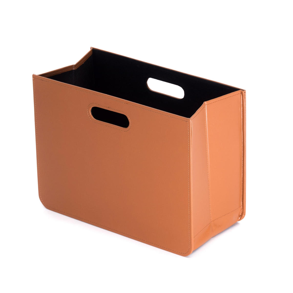 ZEITUNGSKORB Business Kunstleder, faltbar cognacfarben - Braun, Textil (19/30/40cm) - CREEDWOOD