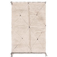 BERBERTEPPICH aus Marokko aus reiner Wolle 140x 200 cm - Beige, Naturmaterialien (140/200cm) - AFK Living