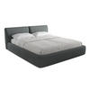 POLSTERBETT mit Bettkasten und Lattenrost 200x228 Grau - Schwarz/Graphitfarben, Kunststoff/Textil (180/200cm) - LaMiaSofa