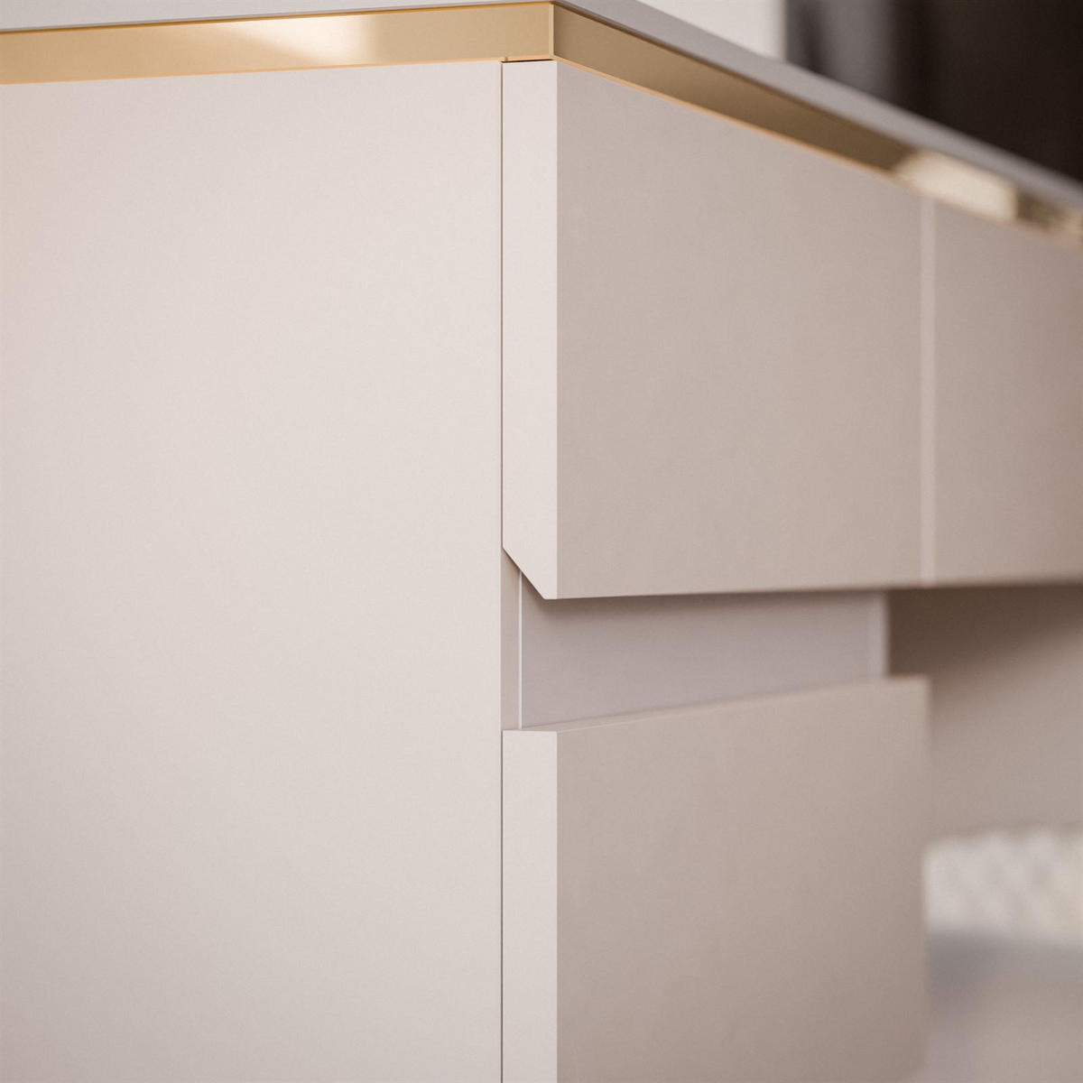 SCHREIBTISCH AURORA KASCHMIR mit Schubladen - Kaschmir, Holzwerkstoff (55/120/78cm) - Lookway