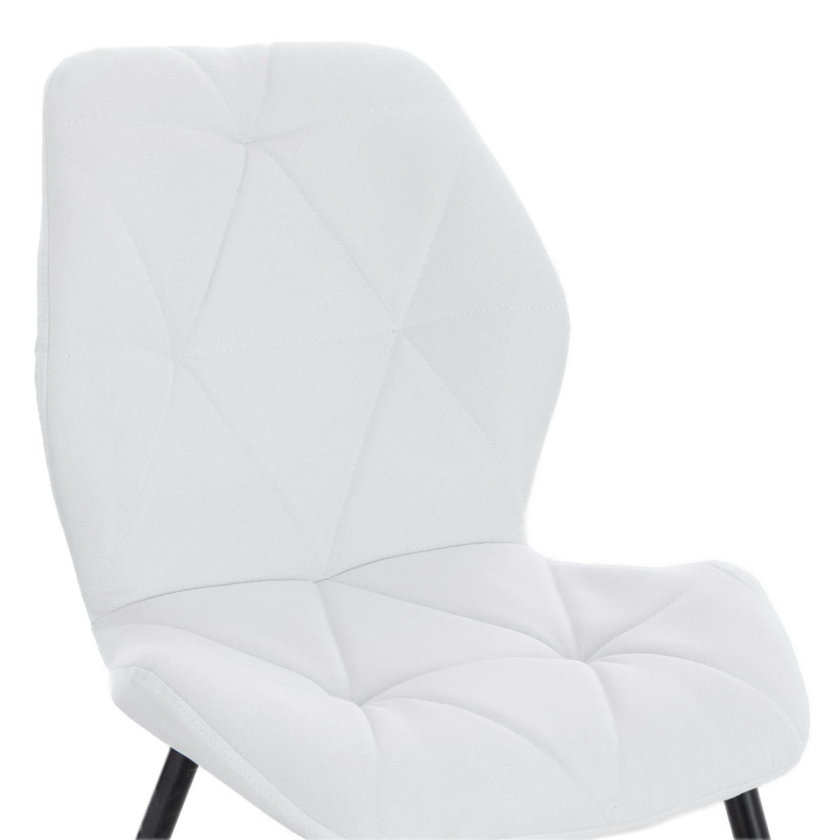 ESSZIMMERSTUHL JAMIE 2er Set Stoff Weiß - Weiß, Textil (47/84/48cm) - SVITA