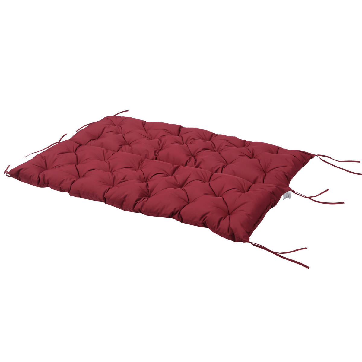 SITZPOLSTER DE-08965 Grau - Rot, Textil (98/150/8cm) - ComfortXL