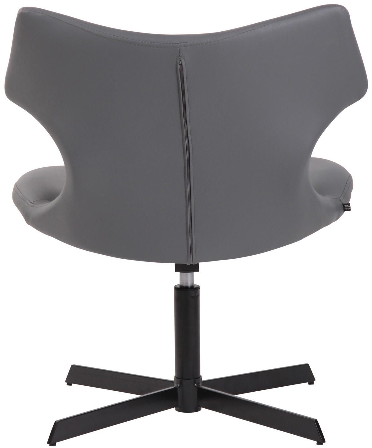 DREHSTUHL Lederlook grau - Schwarz/Grau, Textil/Metall (65/79/69cm) - CLP