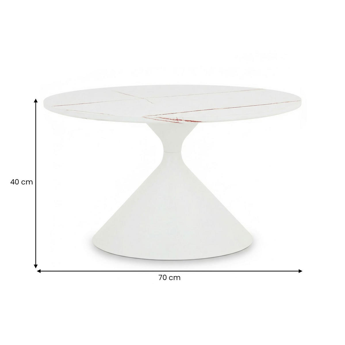 COUCHTISCHSET ISOMA 2er Set weiß - Weiß, Holzwerkstoff (70/70/40cm) - IDIMEX