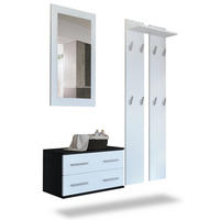 GARDEROBE Kioto Front in Weiß matt - Weiß, Holzwerkstoff (170/200/35cm) - Vladon