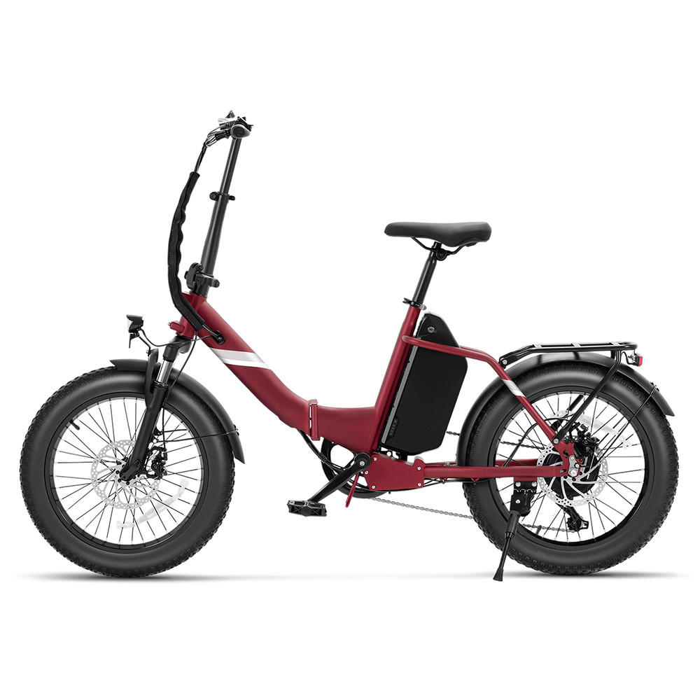 E-BIKE – 1296Wh Akku (195 km Reichweite), 750W Motor, 20" Fettreifen & Klappmechanismus (Rot) - Rot, Metall (65cm) - Touroll