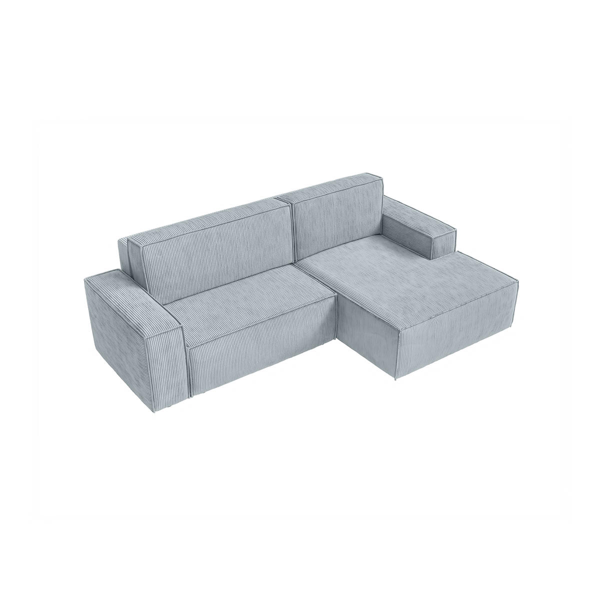 ECKSOFA Kokko mit Schlaffunktion, Blaugrau - Blaugrau, Textil (267/167cm) - Fedve