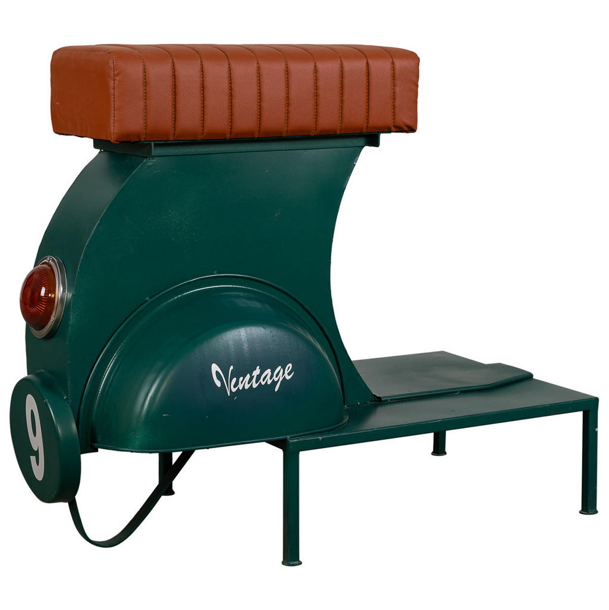 HOCKER aus Metall, blau, 95x50x75cm - Blau, Metall (95/75/50cm) - Wanderlust