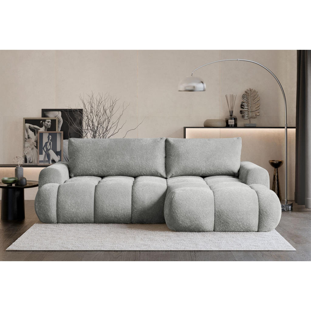 Thumbnail - Selsey Ecksofa, Hellgrau, Textil, 3-Sitzer, Ottomane rechts, L-Form,L-Form, 246x155 cm, Wohnzimmer, Sofas & Couches, Woh...